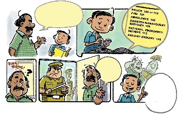 This image is in the form of a comic strip: It has 5 parts. The description of this image is given below the Figure itself.